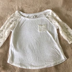 Girls large lace shirt